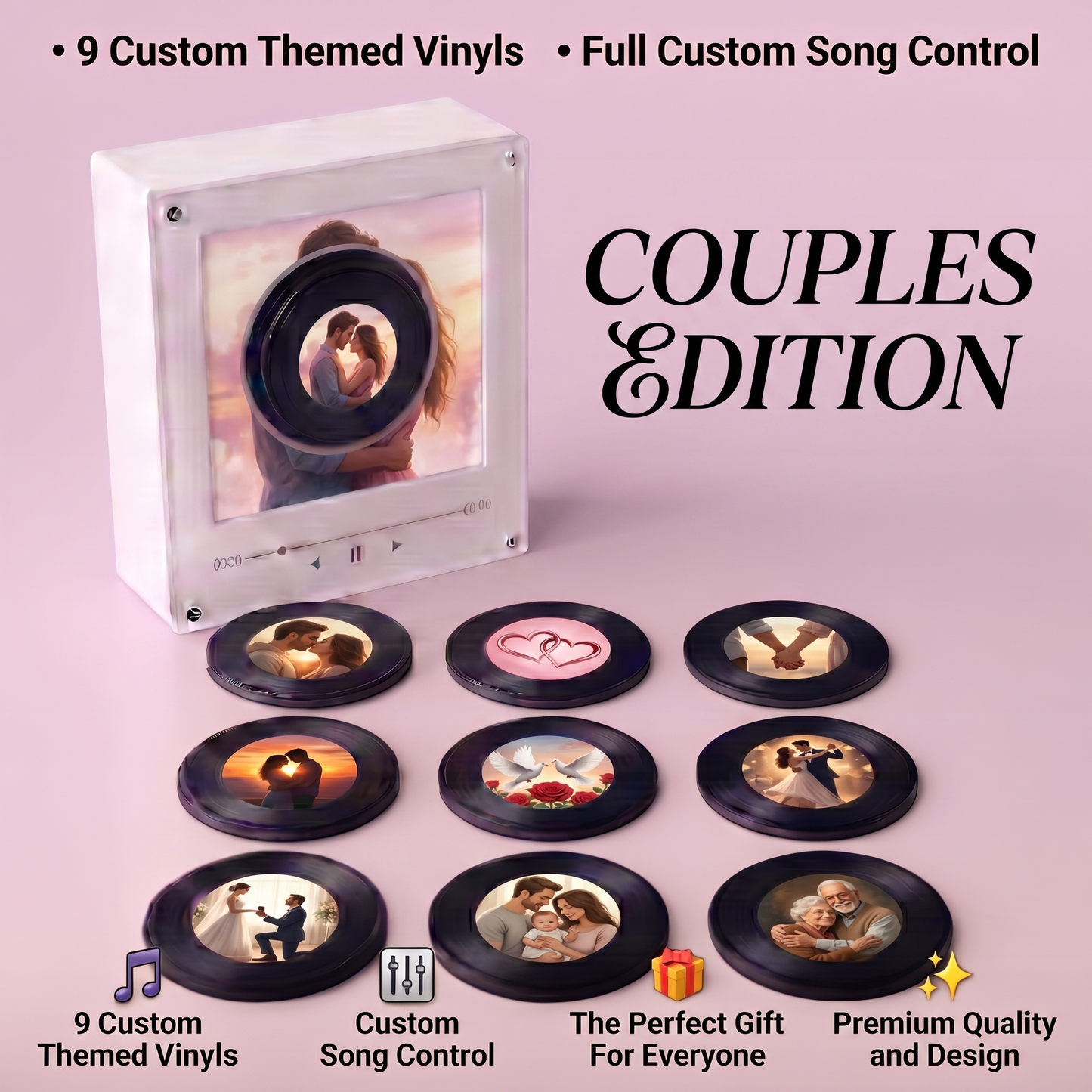 Echo Spins™ Couples - Magnetic Record Player