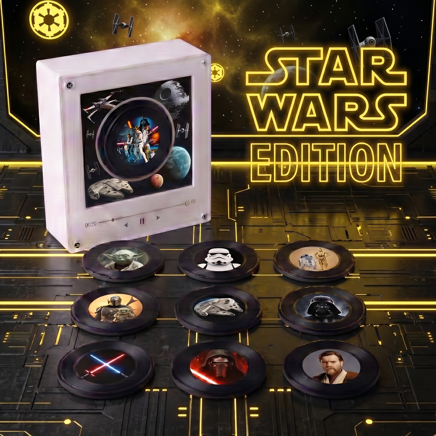Echo Spins™ Star Wars - Customizable Magnetic Record Player