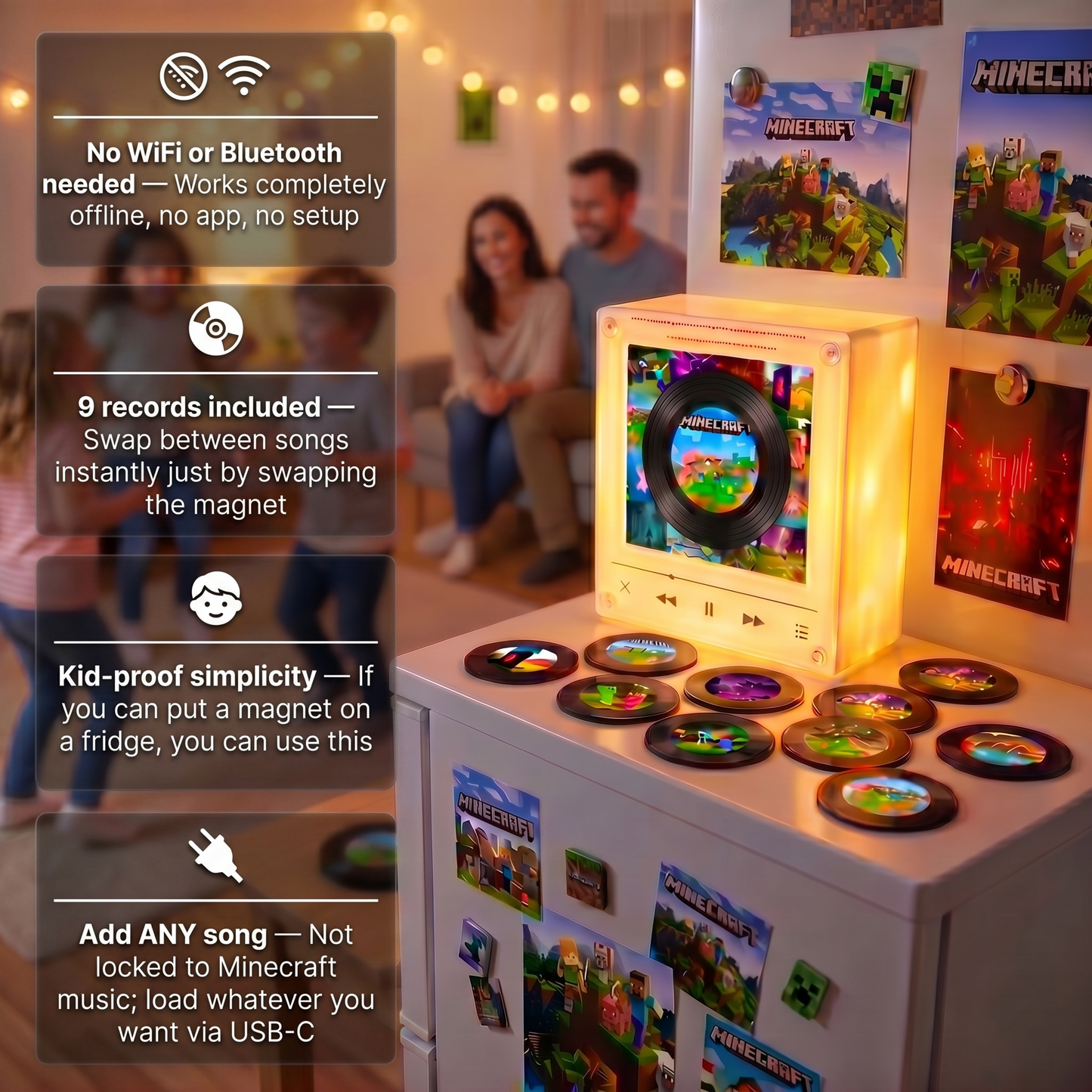 Echo Spins™ MC - Customizable Magnetic Record Player