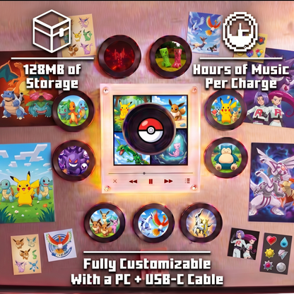 Echo Spins™ Poke - Customizable Magnetic Record Player