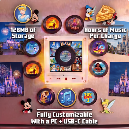 Echo Spins™ Disney Inspired - Customizable Magnetic Record Player