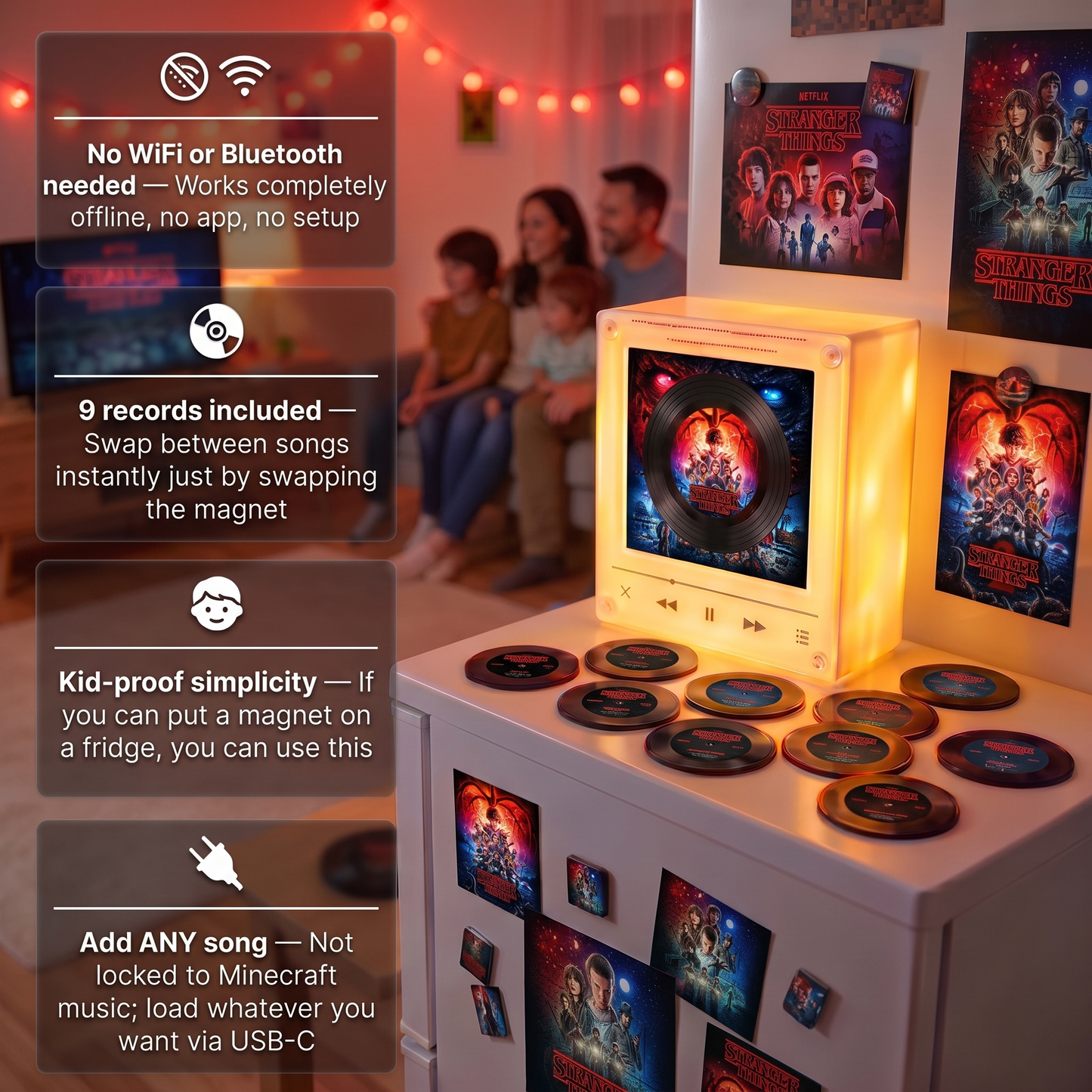 Echo Spins™ GOT Edition - Customizable Magnetic Record Player