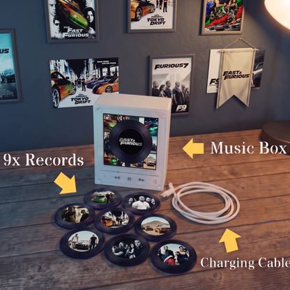 Echo Spins™ F&F Edition - Customizable Magnetic Record Player